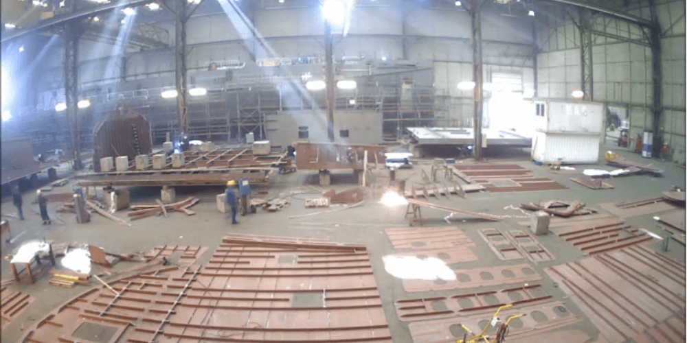 Shipbuilding Green Shipping Line Kit Assembly Line